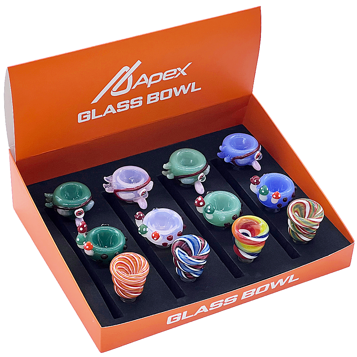 Apex Multi Color Mixed Fancy Designs Bowl (BD2056) | Male | 14mm | 12 Count Display product image